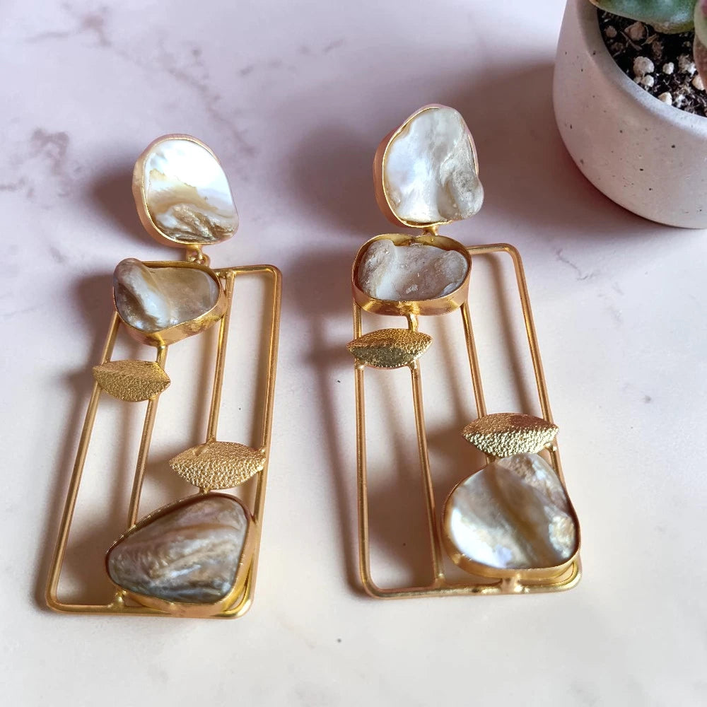 Elira Pearl Frame Danglers
