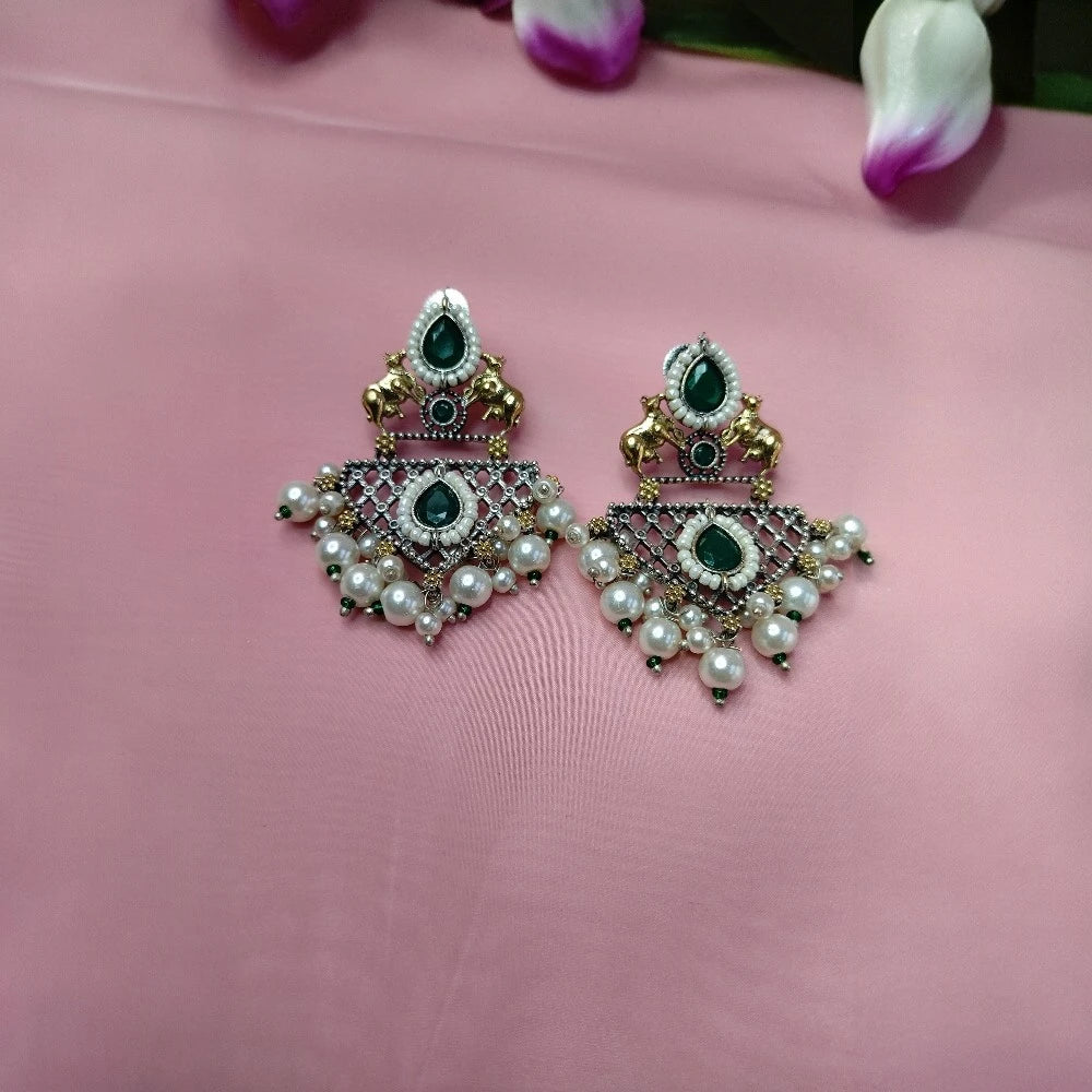 Aarika Emerald Danglers