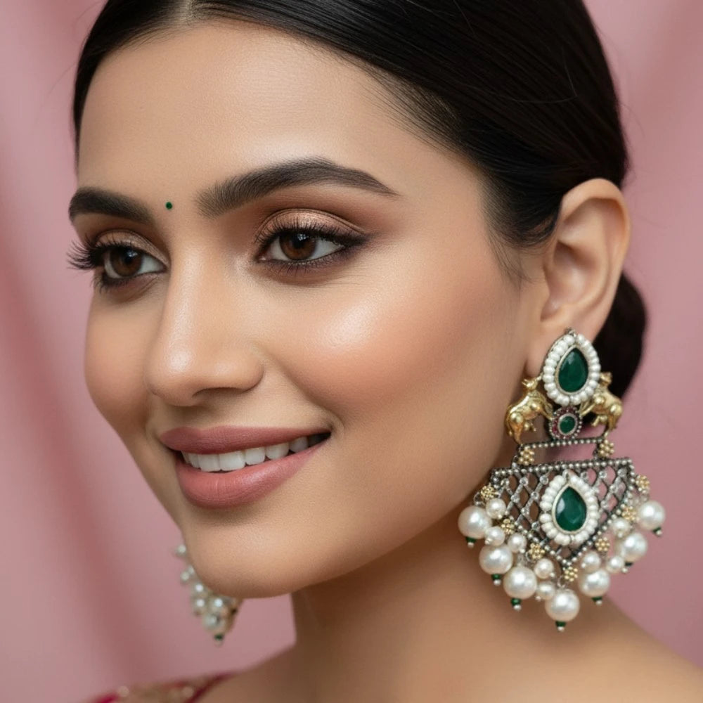 Aarika Emerald Danglers