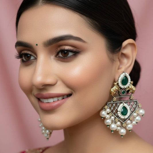 Aarika Emerald Danglers