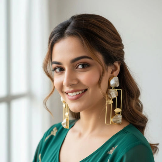 Elira Pearl Frame Danglers