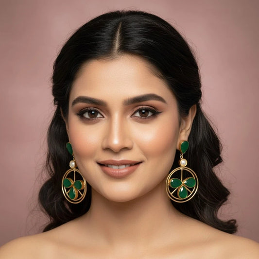 Green +Golden+Pearl Dangler model