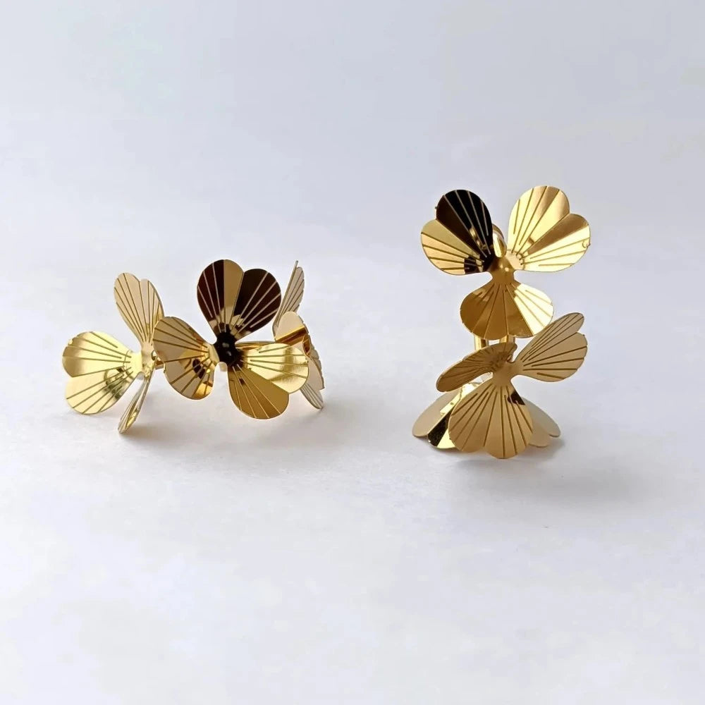 Golden Floral Hoop