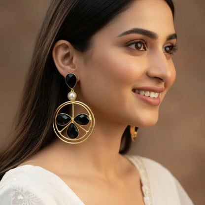 Black Golden dangler model pic