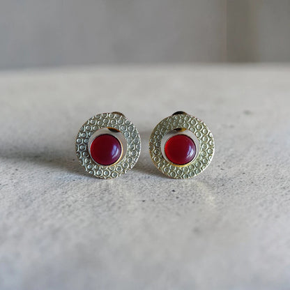 Noir Red Studs