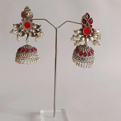 RaniSilverJhumka traditional