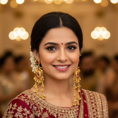 Ruby Kashmiri Jhumkas