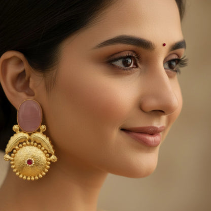Ruhani Pink Glow Stud