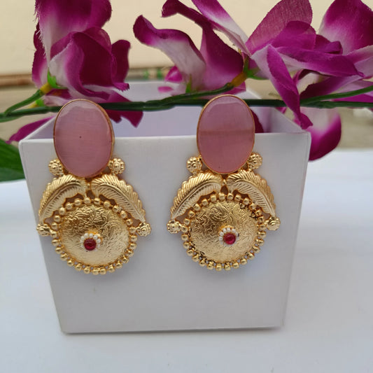 Ruhani Pink Glow Stud