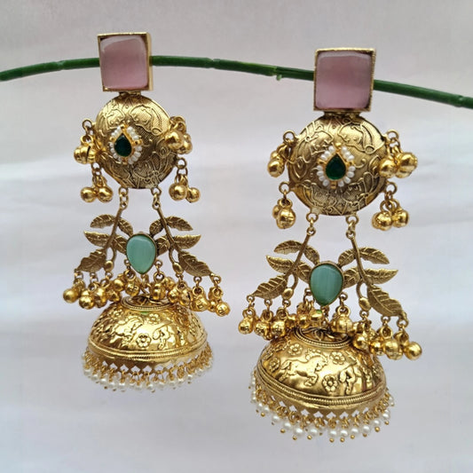 Ruhi Pink Jhumka