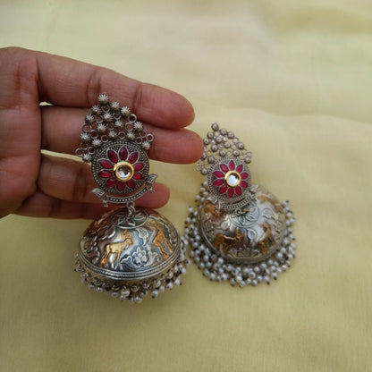 Vanika Oxidized Jhumkas