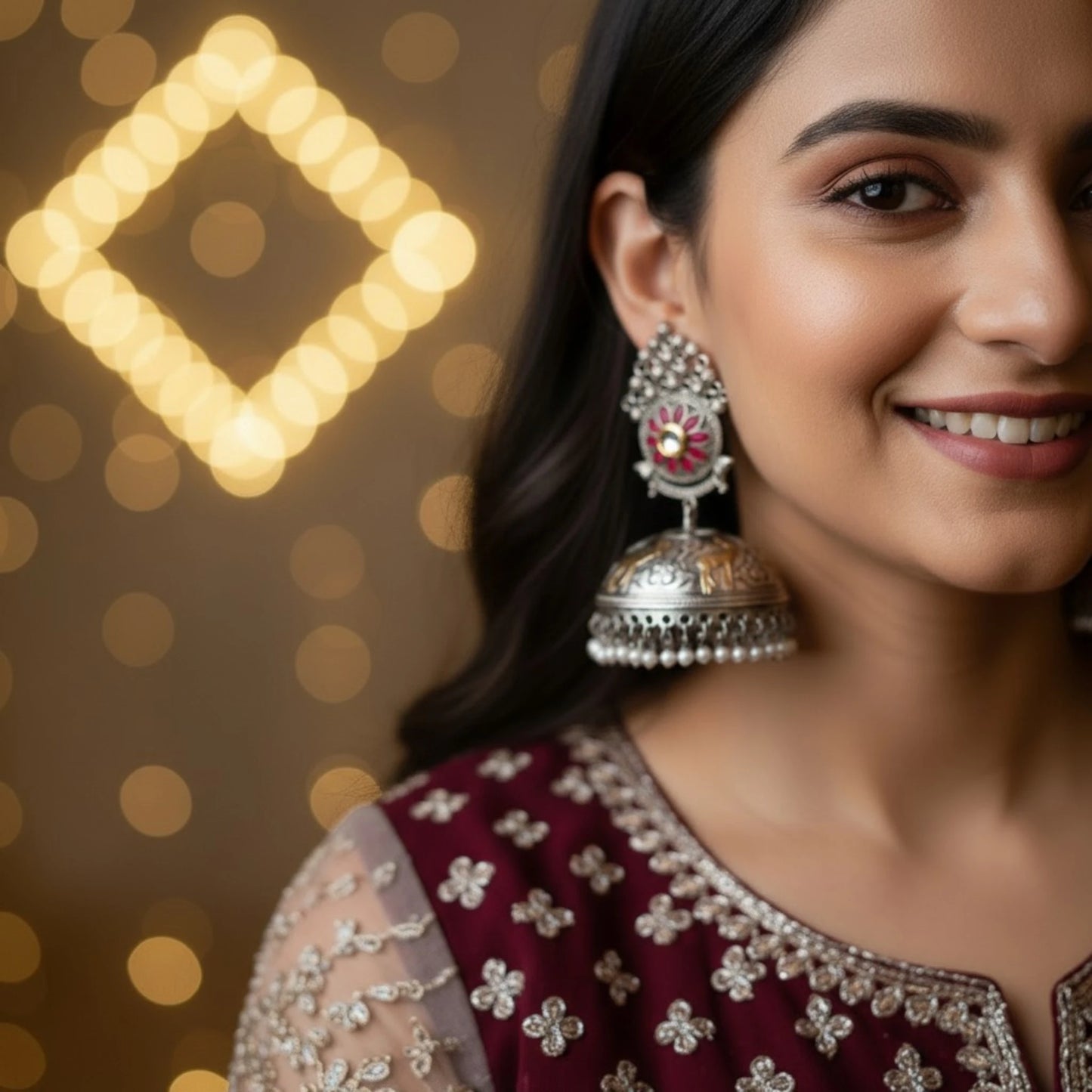 Vanika Oxidized Jhumkas