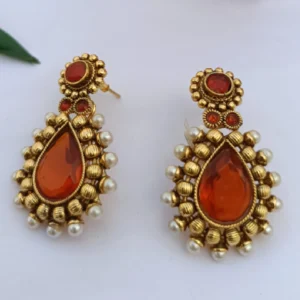 amber glow drop earrings