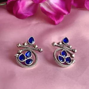 floral trishakti studs red (copy)