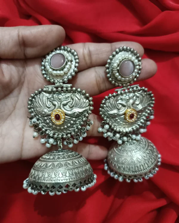 morni oxidized jhumka