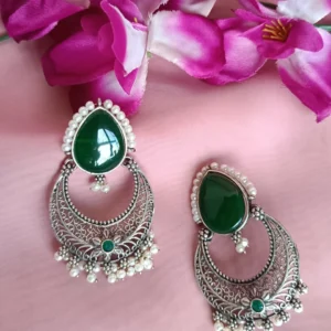 noor silver drop earrings