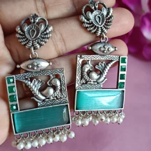 noor e mor earrings green