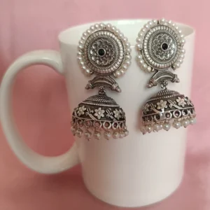 noorani oxidized jhumka