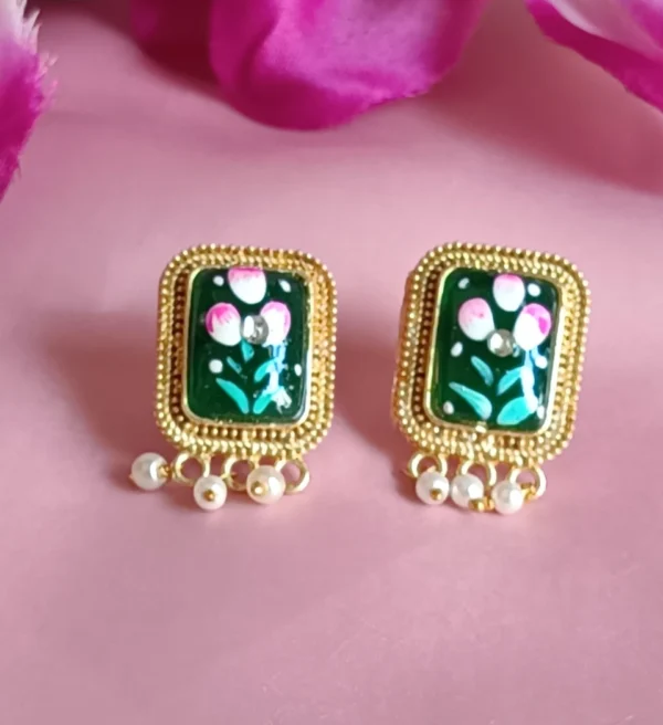 phoolkari mini tops green