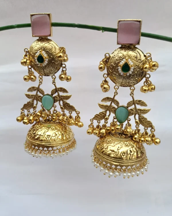ruhi jhumka pink